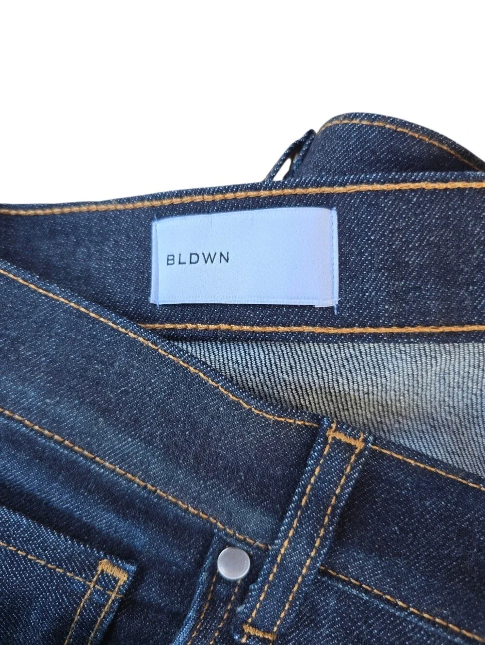BLDWN Baldwin Modern Skinny Fit Stretch Selvedge Jeans Dark Denim Size 30